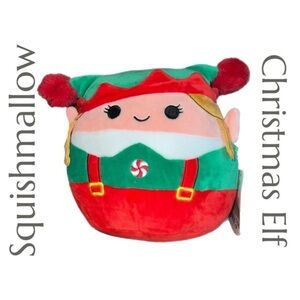 8” Squishmallow‎ - Christmas Elf - 2022 Holiday